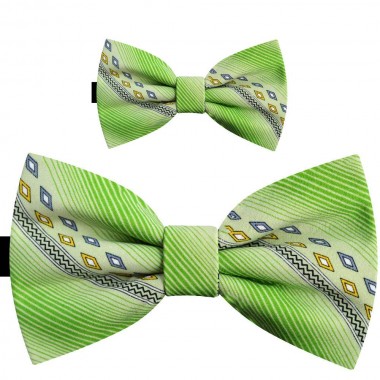 Papioane tata fiu, verde Absint, print romburi